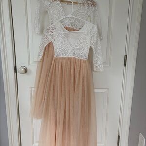 Elegant Lace and Tulle Party Kids Dresses (Two sizes)